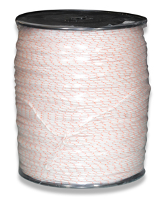 Suspension rope 5mm PES white w/strand orange